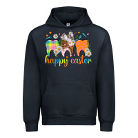 Navy Happy Easter Dental Easter Day Urban Hoodie - HowdyJamesFarm