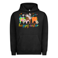 Pigment Black Happy Easter Dental Easter Day Urban Hoodie - HowdyJamesFarm