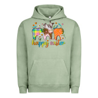 Pigment Oil Green Happy Easter Dental Easter Day Urban Hoodie - HowdyJamesFarm