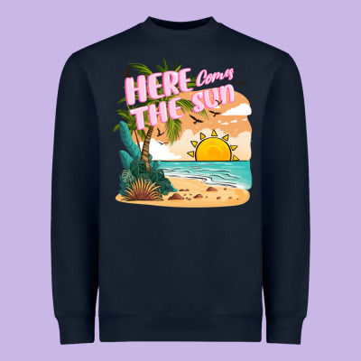 Here Comes The Sun Heavyweight Sweatshirt Designed By Jahusdesignshop