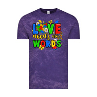 Cloud Purple love needs no words Vintage Tee - JahusDesignShop