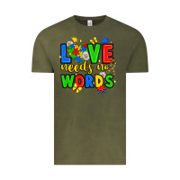 Vintage Olive love needs no words Vintage Tee - JahusDesignShop