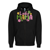 Black lucky mama Zipper Hoodie - MaliasSmallBusiness