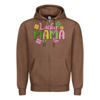 Chestnut lucky mama Zipper Hoodie - MaliasSmallBusiness