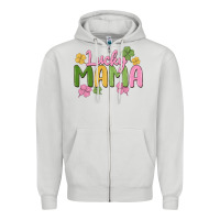 Dove Grey lucky mama Zipper Hoodie - MaliasSmallBusiness