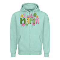 Seafoam lucky mama Zipper Hoodie - MaliasSmallBusiness