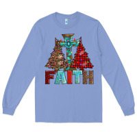 Colony Blue cross and christmas trees Long Sleeve Tee - AdoDesignShop