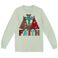 Matcha cross and christmas trees Long Sleeve Tee - AdoDesignShop