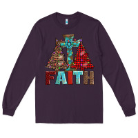 Plum cross and christmas trees Long Sleeve Tee - AdoDesignShop