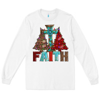 White cross and christmas trees Long Sleeve Tee - AdoDesignShop
