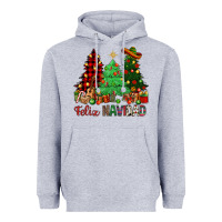 Heather Grey Feliz Navidad Heavyweight Hoodie - NancyCooperArtShop