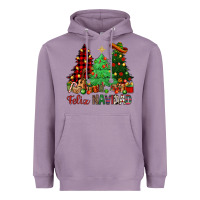 Lavender Feliz Navidad Heavyweight Hoodie - NancyCooperArtShop