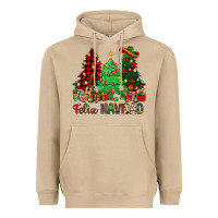 Mushroom Feliz Navidad Heavyweight Hoodie - NancyCooperArtShop