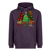 Plum Feliz Navidad Heavyweight Hoodie - NancyCooperArtShop