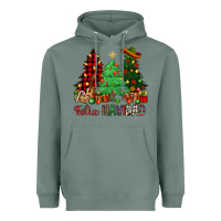 Sage Feliz Navidad Heavyweight Hoodie - NancyCooperArtShop