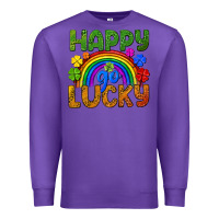 Purple Western Happy Go Lucky LGBTQ+ Premium Sweatshirt - BundleAndBundleShop