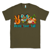 Army Green peace love fall ado Classic Tee - AdoDesignShop