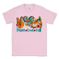 Bubblegum Pink peace love fall ado Classic Tee - AdoDesignShop