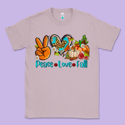 Peace Love Fall Ado Classic Tee Designed By Adodesignshop