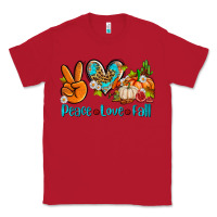 Red peace love fall ado Classic Tee - AdoDesignShop