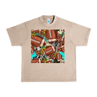 French Oak football leopard turquoise cowhide sunflower seamless pattern Urban Heavy Tee - JahusDesignShop