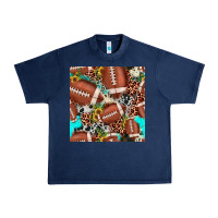 Navy football leopard turquoise cowhide sunflower seamless pattern Urban Heavy Tee - JahusDesignShop