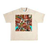 Sandshell football leopard turquoise cowhide sunflower seamless pattern Urban Heavy Tee - JahusDesignShop