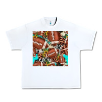 White football leopard turquoise cowhide sunflower seamless pattern Urban Heavy Tee - JahusDesignShop
