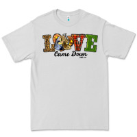 Dove Grey Love Came Down Baby Jesus Christmas Premium Tee - RanaPortraitStore