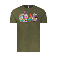 Vintage Olive hippie coffee cups Vintage Tee - AdoDesignShop