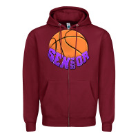 Burgundy senıor 2024 Zipper Hoodie - MaliasSmallBusiness