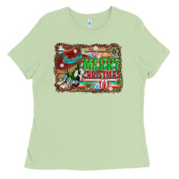 Matcha merry christmas western boots Ladies Tee - AdoDesignShop