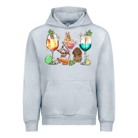Heather Grey Easter wine glasses Easter Day Urban Hoodie - HowdyJamesFarm