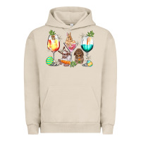 Pigment French Oak Easter wine glasses Easter Day Urban Hoodie - HowdyJamesFarm