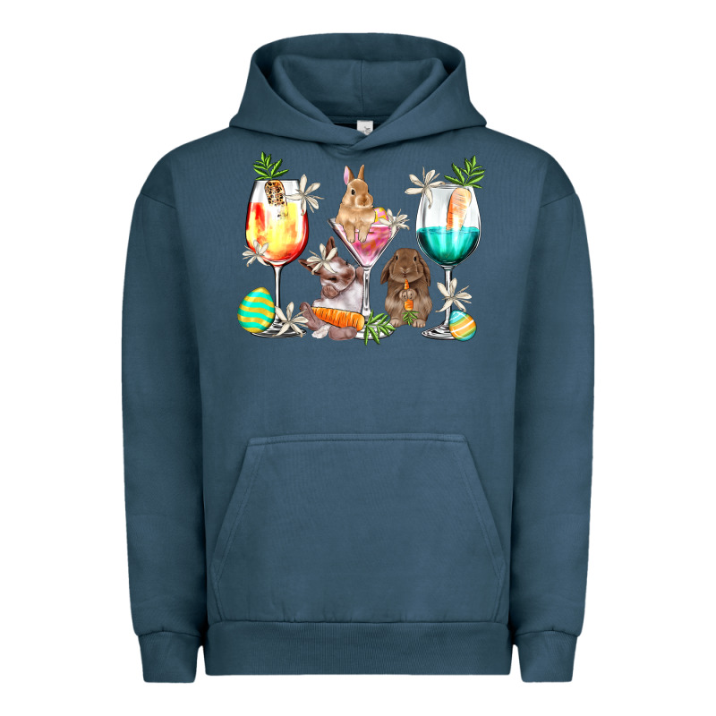 Easter Wine Glasses Easter Day Urban Hoodie by HowdyJamesFarm | Teevron