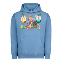 Pigment Pebble Blue Easter wine glasses Easter Day Urban Hoodie - HowdyJamesFarm