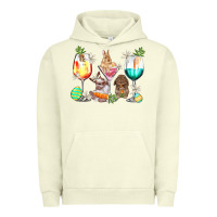 Pigment Pistachio Easter wine glasses Easter Day Urban Hoodie - HowdyJamesFarm