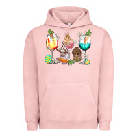 Pigment Salmon Easter wine glasses Easter Day Urban Hoodie - HowdyJamesFarm