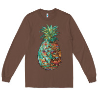 Chestnut pineapple leopar turquoise serape summer Long Sleeve Tee - Artiststas