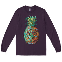 Plum pineapple leopar turquoise serape summer Long Sleeve Tee - Artiststas