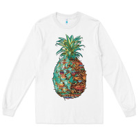 White pineapple leopar turquoise serape summer Long Sleeve Tee - Artiststas