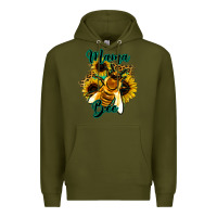 Army Green Leopard Sunflower Western Mama Bee Premium Hoodie - Bettercallsaul