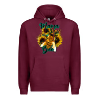 Burgundy Leopard Sunflower Western Mama Bee Premium Hoodie - Bettercallsaul