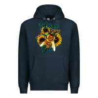 Navy Leopard Sunflower Western Mama Bee Premium Hoodie - Bettercallsaul