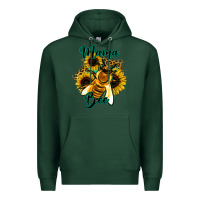 Sports Green Leopard Sunflower Western Mama Bee Premium Hoodie - Bettercallsaul