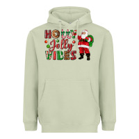 Matcha Holly Jolly vibes Christmas with Santa Heavyweight Hoodie - NancyCooperArtShop