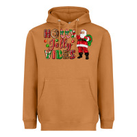 Meerkat Holly Jolly vibes Christmas with Santa Heavyweight Hoodie - NancyCooperArtShop