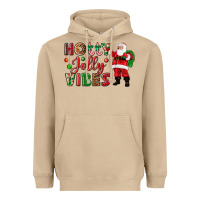 Mushroom Holly Jolly vibes Christmas with Santa Heavyweight Hoodie - NancyCooperArtShop