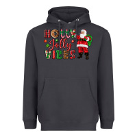 Smoke Holly Jolly vibes Christmas with Santa Heavyweight Hoodie - NancyCooperArtShop