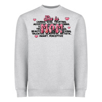 Heather Grey she is mom compliment words Heavyweight Sweatshirt - JahusDesignShop